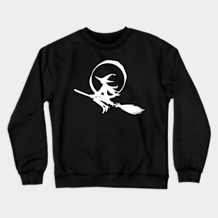 Witch on Broom Crewneck Sweatshirt